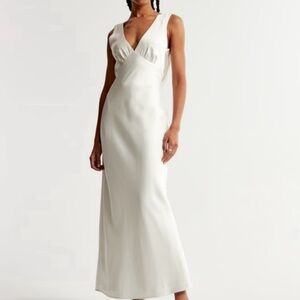 Abercrombie & Fitch White Maxi Dress